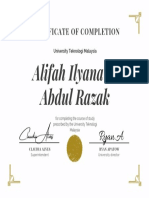 Gold Simple Formal Academic Certificate