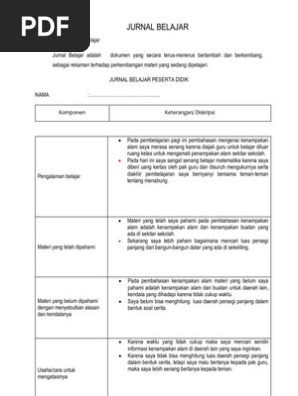 Jurnal Belajar Peserta Pdf
