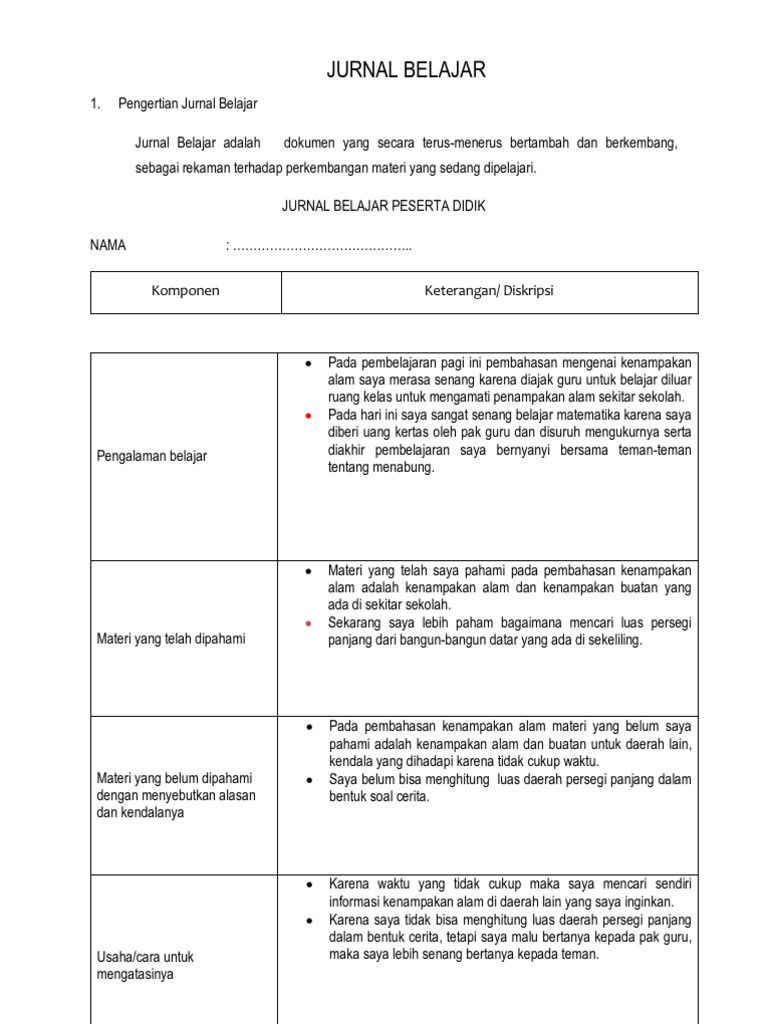 Jurnal Belajar Peserta
