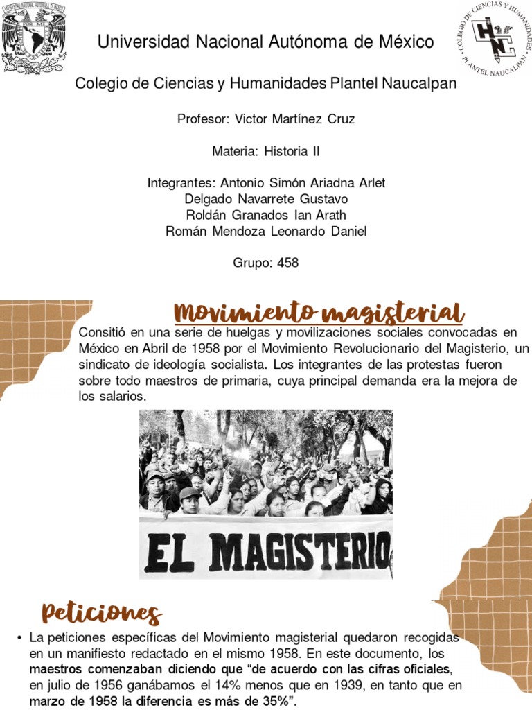 Movimiento Magisterial | PDF | Movimientos sociales | Movimientos politicos