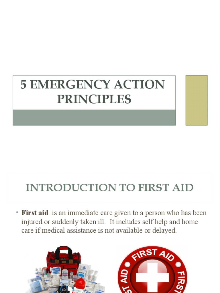 5 Emergency Action Principles PPTX Juleslecture PDF First Aid