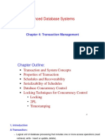 Advanced Database Systems Chapter 4: Transaction Management