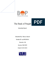 The Bank of Punjab: Internship Report