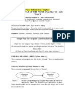 Paper Submission Template