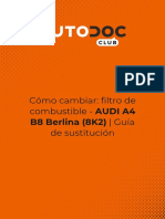 Cómo Cambiar - Filtro de Combustible - AUDI A4 B8 Berlina (8K2) - Guía de Sustitución