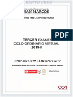 3er Examen Pre San Marcos Ciclo Ordinario 2019-II