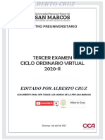 3er Examen Pre San Marcos Ciclo Ordinario 2020-II