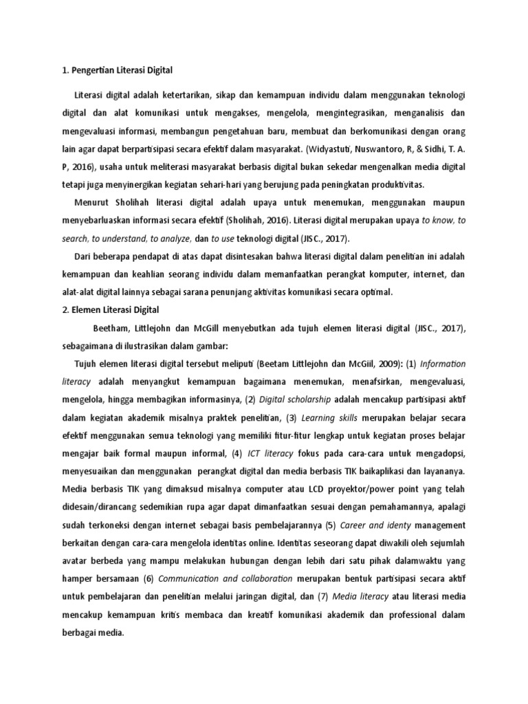 Mengurai Elemen Literasi Digital Pdf