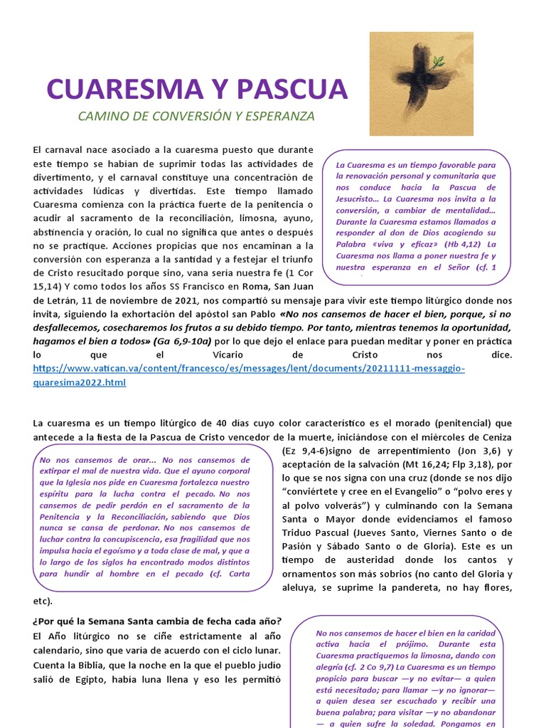 Cuaresma y Pascua | PDF | Prestado | Pascua de Resurrección
