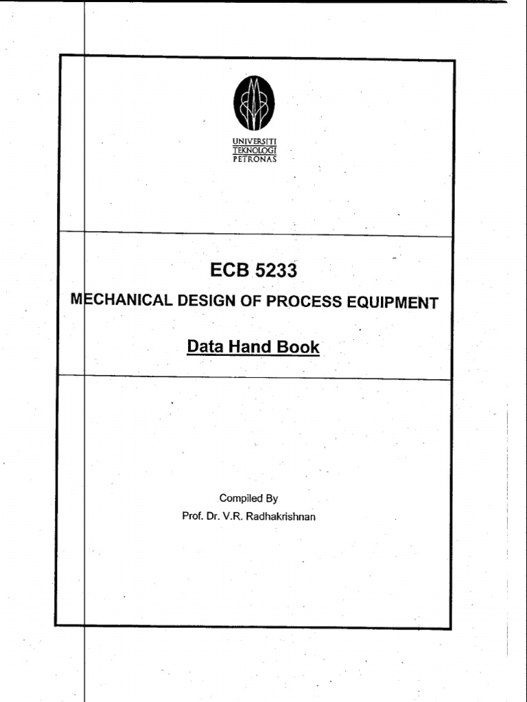Mechanical Design of Process Equipment (Data Handbook) PDF