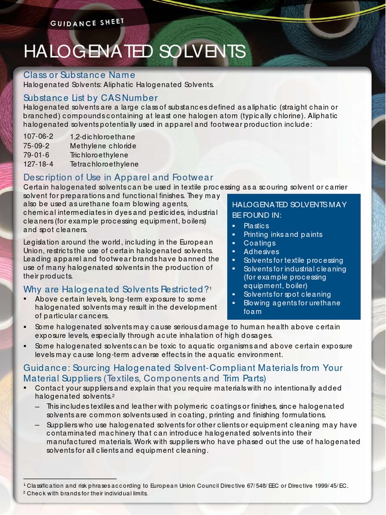 Halogenated Solvents PDF Solvent Physical Sciences