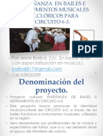 ENSEÑANZA  EN BAILES E INSTRUMENTOS MUSICALES FOLCLÓRICOS PARA CIRCUITO 6-3-V69