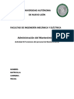 A3 Funciones Del Personal de Mantenimiento