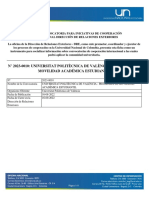 N° 2023-0010 - Universitat Politècnica de València - Programa de Movilidad Académica Estudiantil