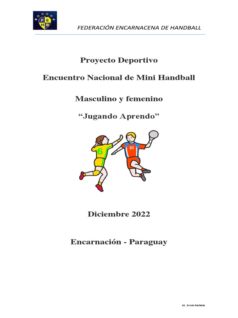 Proyecto Nacional de Mini Handball 2022 | PDF | Deportes