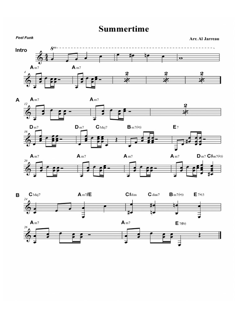 Al Jarreau Summertime PDF