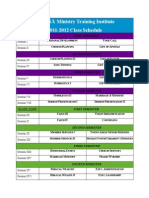 AZUSA MTI Class Schedule For Blocks 3&4