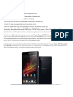 How To Root and Install Official TWRP Recovery For Sony Xperia Z