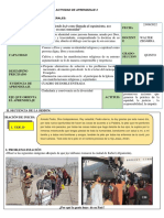 ACTIVIDAD DE APRENDIZAJE N°3 - QUINTO - ODEC - Llamada Al Seguimiento, Nos Integramos en Una Comunidad 22-08-2021