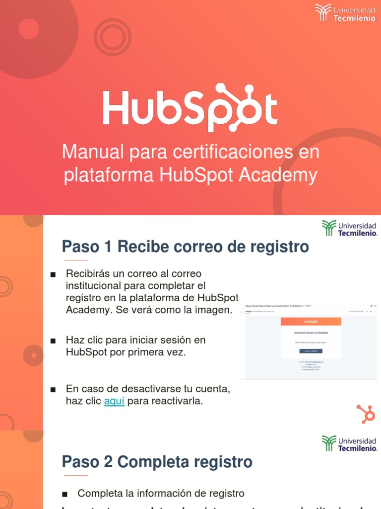 Manual Certificaciones HubSpot Descargar gratis PDF Prueba