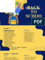 Back To School - List of Learners by Section