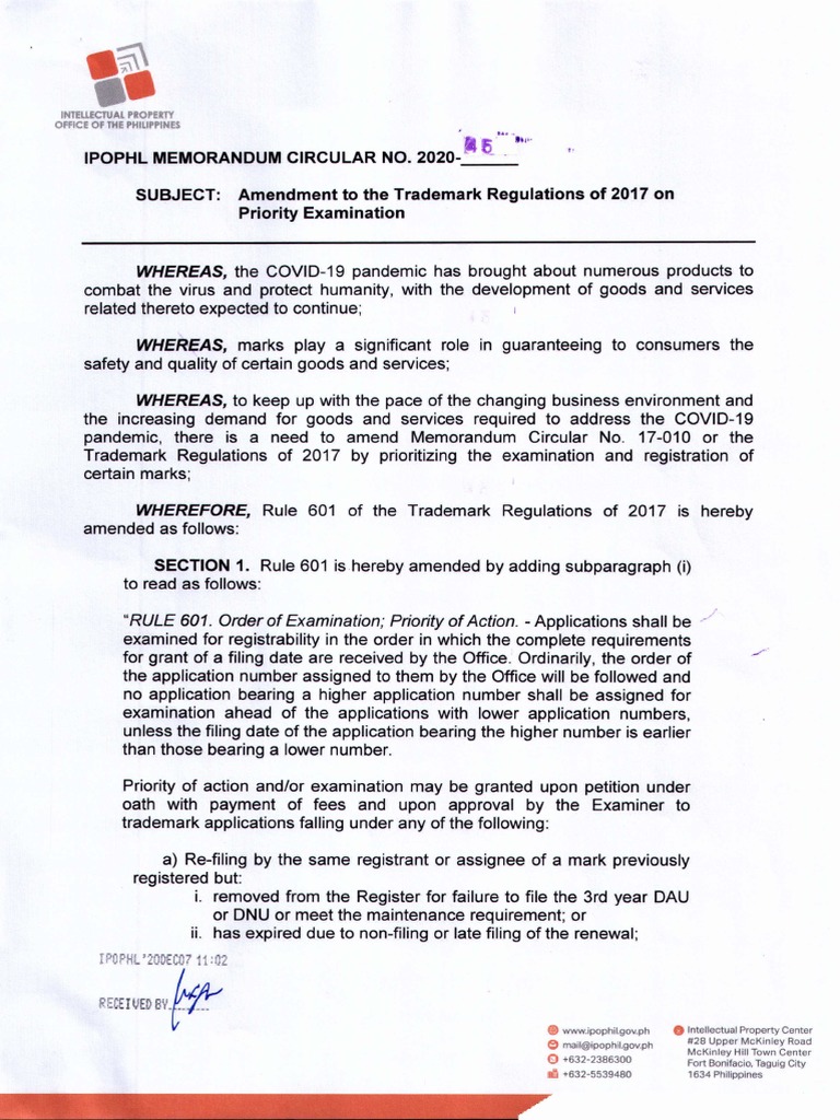 Illustration of Trademark Amendment Act 2020