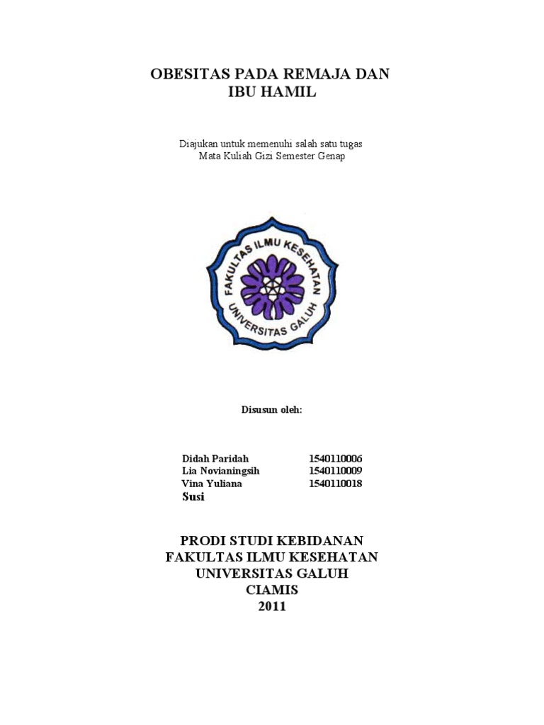 Obesitas Pada Remaja Dan