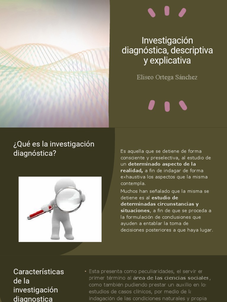 Investigación Diagnóstica, Descriptiva y Explicativa | PDF ...