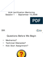 SOA Certification Mentoring Session 1 Questions