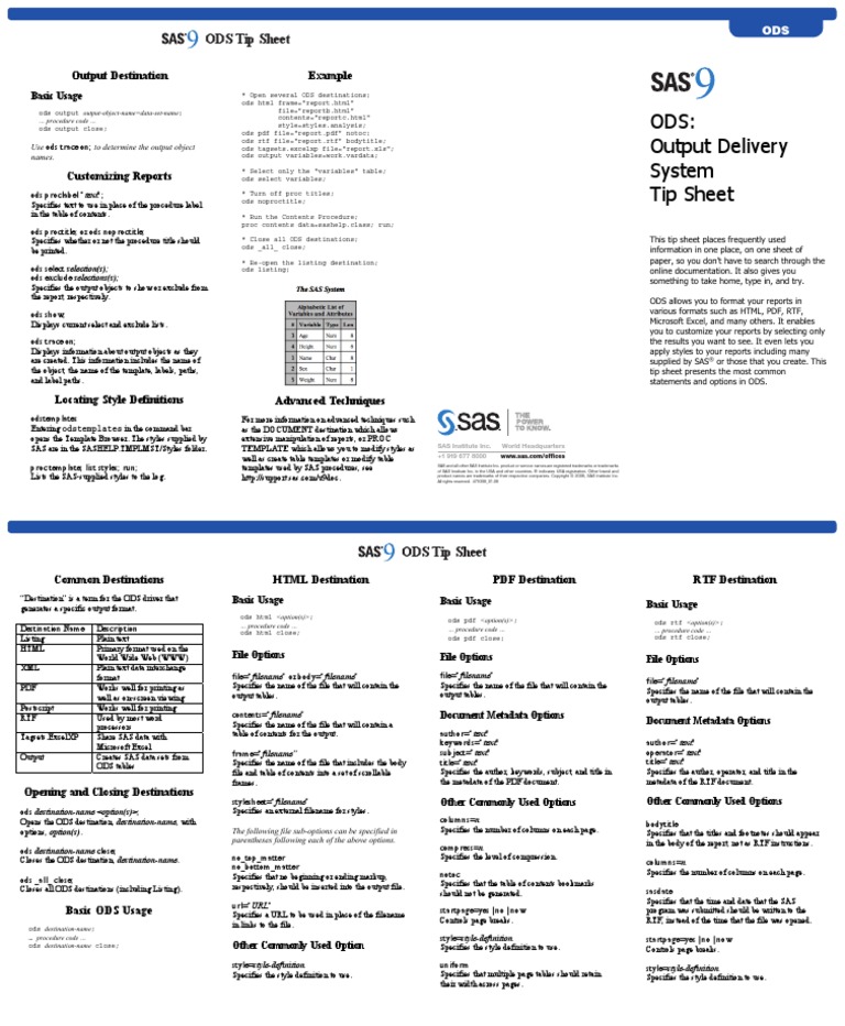 odstips Sas (Software) Portable Document Format