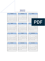Calendario 2022 Excel Lunes A Domingo