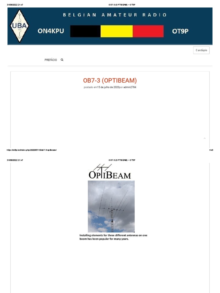 Overview of OB7-3 Optibeam Antenna | PDF | Technology & Engineering