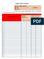 LISTA DE COTEJO Jueves 25 de Noviembre. Matematica