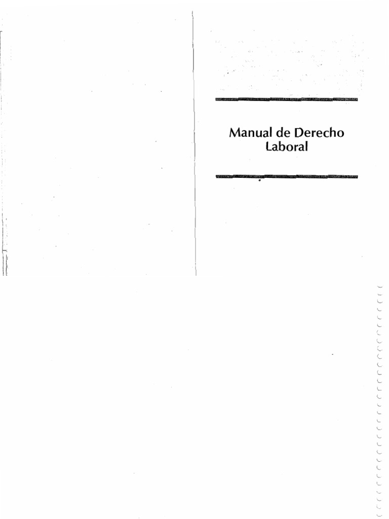 Manual de Derecho Laboral | PDF