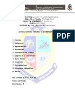 Estructura Del Trabajo de Investigacion