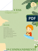 9th Grade MS ACCESS Computer Grade Prayer Commandments Laws Philippines