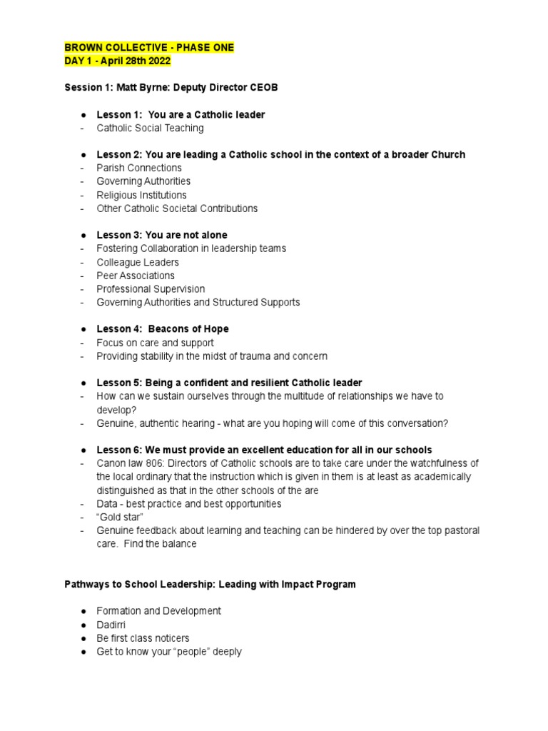 Brown Collective 1 | PDF | Leadership | Catholic Church