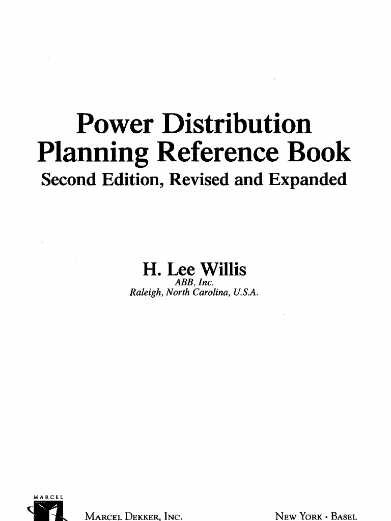 Power Distribution Planning Reference Book Second Edition, Revised and