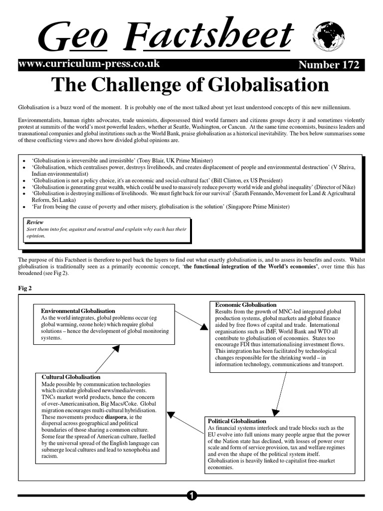 Benefits and Challenges of Globalization | PDF | Globalization | Poverty