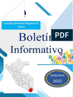 Consejo Directivo Regional X Tacna Boletín Informativo Septiembre 2022