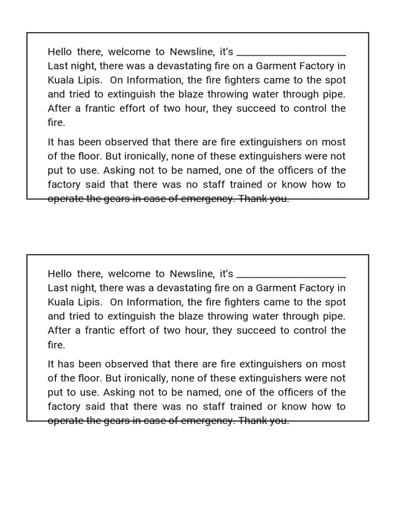 News Script Sample PDF