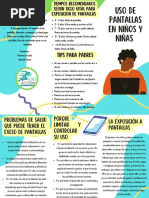 Versátil Tríptico Informativo Escolar Elementos 3d Amarillo y Verde