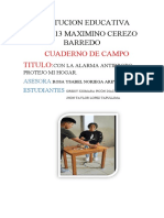 Cuaderno de Campo Alarma Antirrobo I.E Maximino