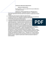 Funciones Del Director de Presupuestos