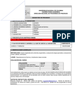 Bioquimica - Programa Quimica y Farmacia 2022-2