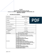 Silabo Medicina Interna I 2022-II