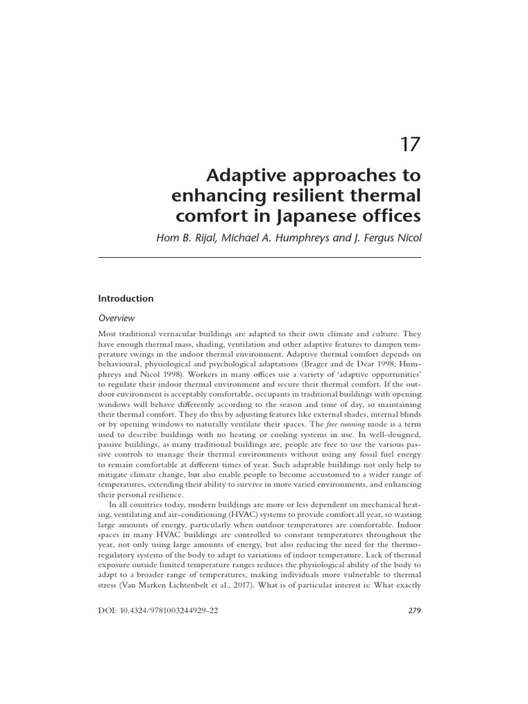 Adaptive Thermal Comfort in Tokyo Offices | PDF | Standard Error ...