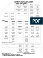 2011-2012 Schedule West Wood Village