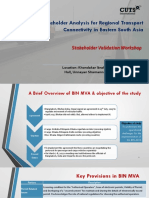 Stakeholder Analysis For Regional Transport Connectivity in Eastern South Asia