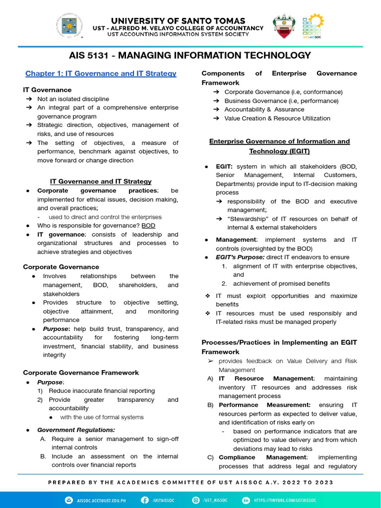IT Governance and Strategy Overview | PDF | Information Security ...